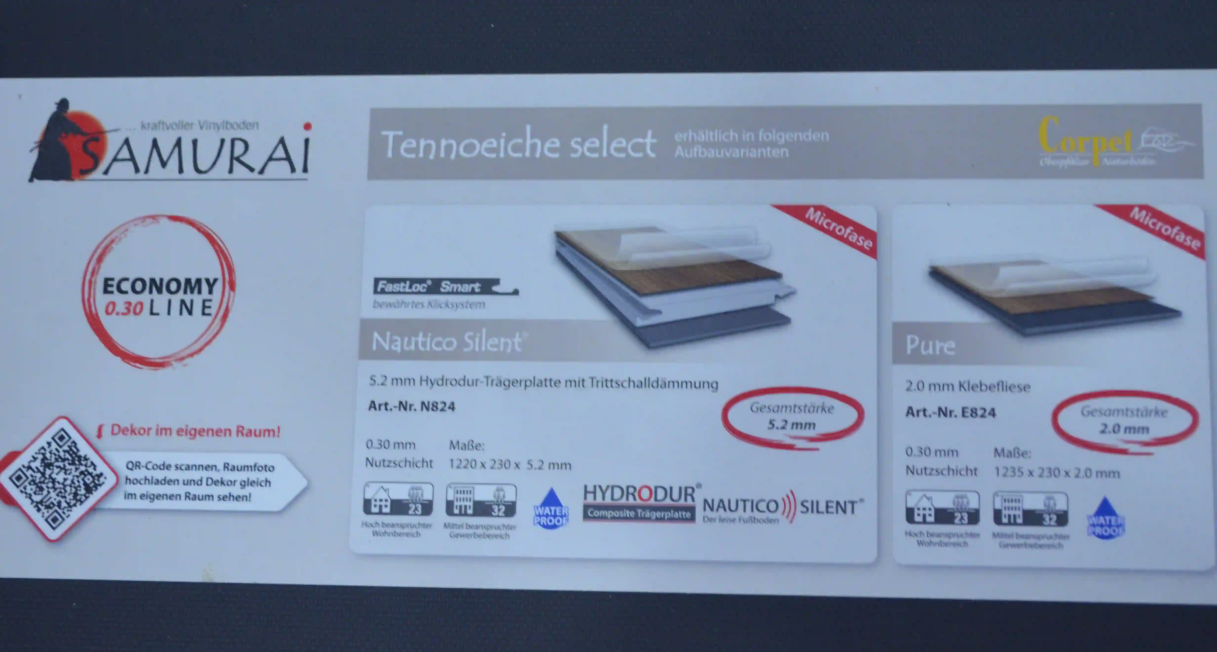 Tennoeiche Select Technische Produktdaten