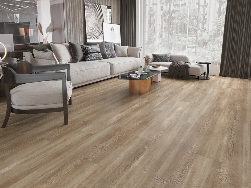 Raumbild Mellow Oak verlegt im Wohnraum